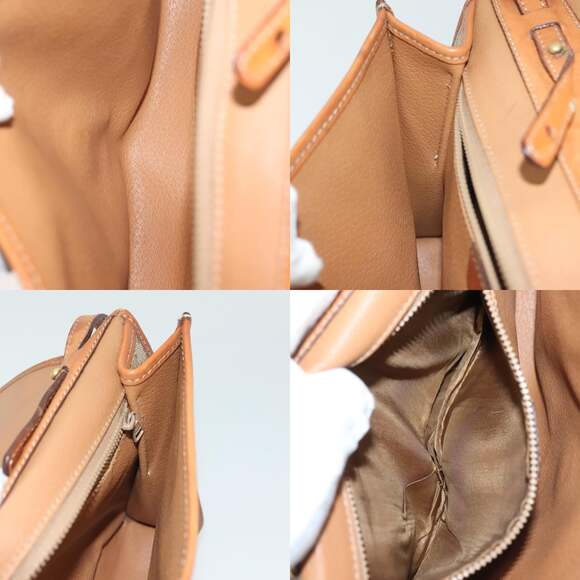 CELINE Macadam Canvas Shoulder Bag Pvc Beige Gold - Picture 12 of 13